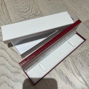 Elegant Red and White Jewelry Box